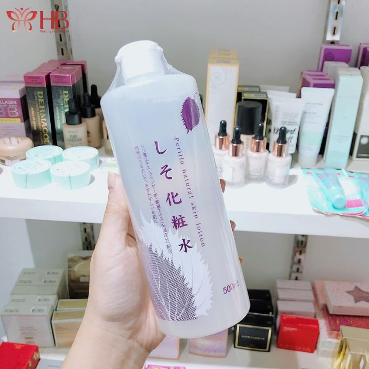 Nước hoa hồng lá tía tô Perilla Natural Skin Lotion 500ml Nhật Bản