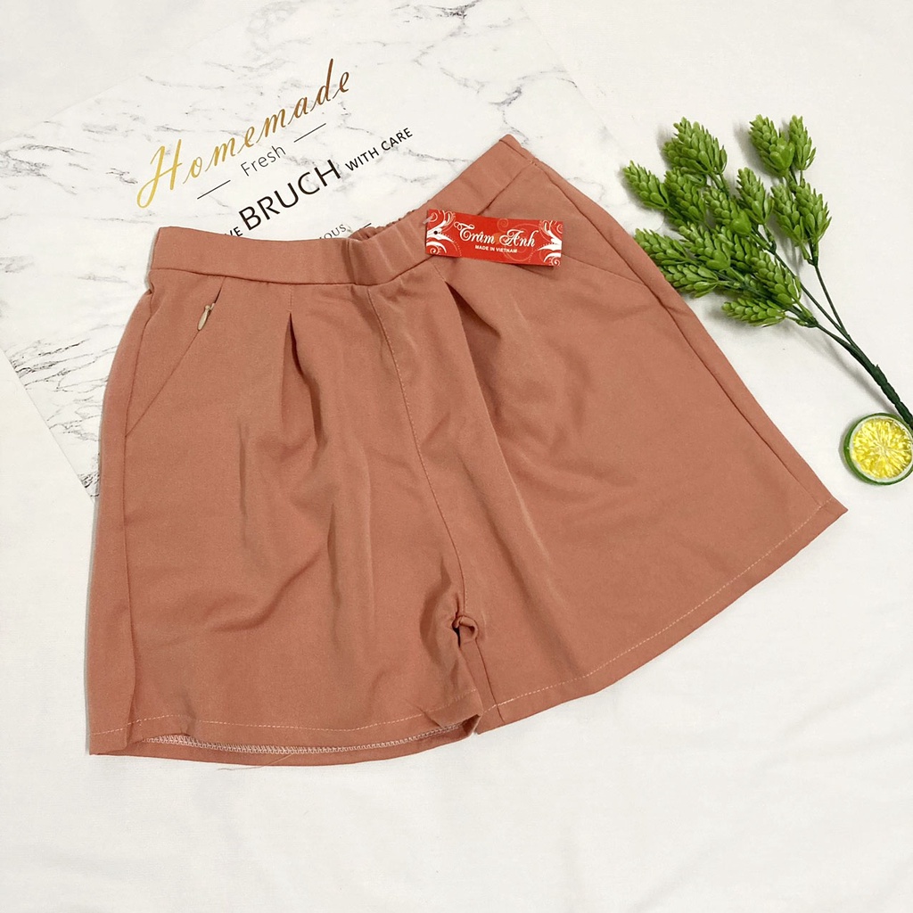Quần đùi nữ freesize từ 45-52kg quần sọt (short) nữ vải kaki thun - QNU11
