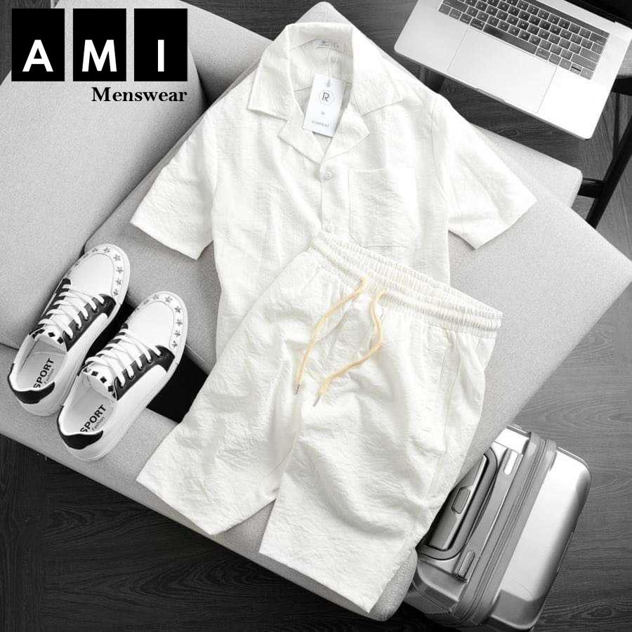 Bộ Đũi Nam Cổ Bẻ, Bộ đũi hè đi biển đi chơi đều đẹp, chất đũi mát thoáng, lên dáng cực đẹp D2 | BigBuy360 - bigbuy360.vn