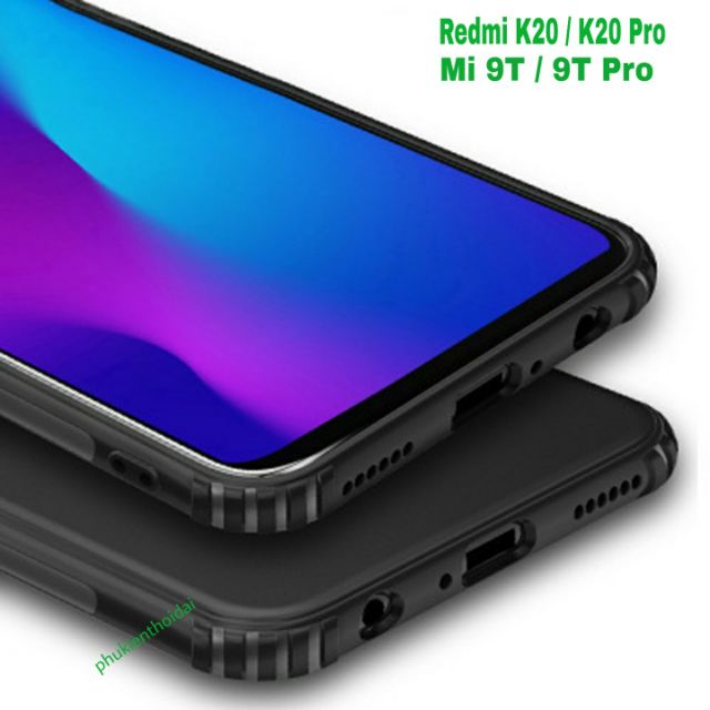 Ốp lưng Xiaomi Redmi K30 / K30 Pro / Redmi K20 / K20 Pro / Mi 9T / Mi 9T Pro dẻo màu Bảo vệ 4 Góc Đen