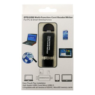 New Micro USB OTG to USB 2.0 Adapter SD/Micro SD Card Reader with Standard USB