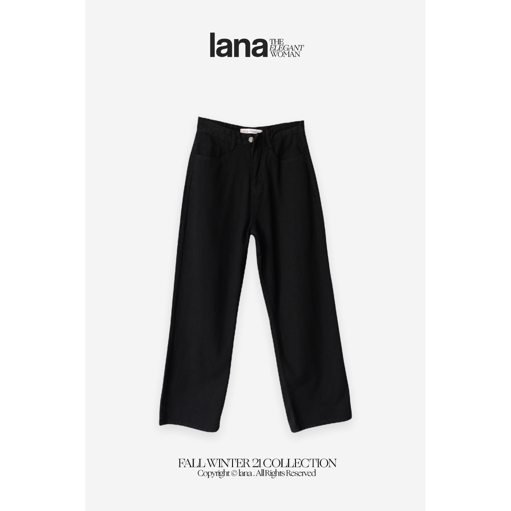 Quần Jeans Ống Suông Rộng Đứng Manner | LA3348 | Lana Official