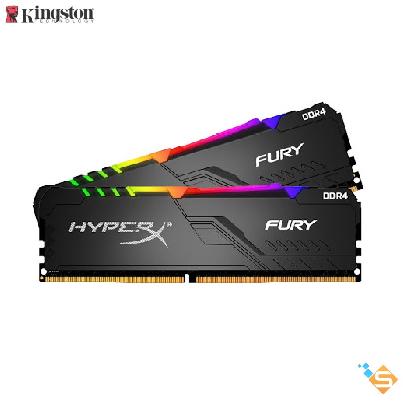 RAM PC Kingston HyperX Fury Beast RGB 32GB 16GB 3200MHz DDR4 (Kit of 2) - KF432C16RBAK2/16 - Bảo Hành Chính Hãng 3 Năm