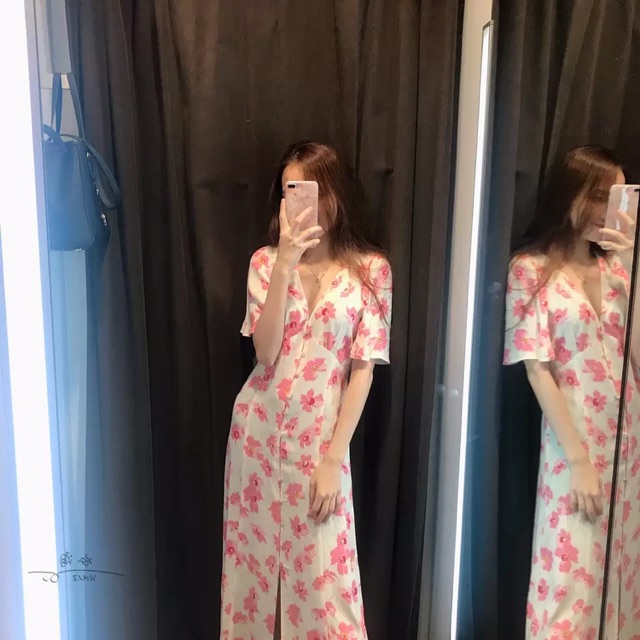 Đầm maxi ZaRA hoa chiffon vô cùng đẹp yêu kiều