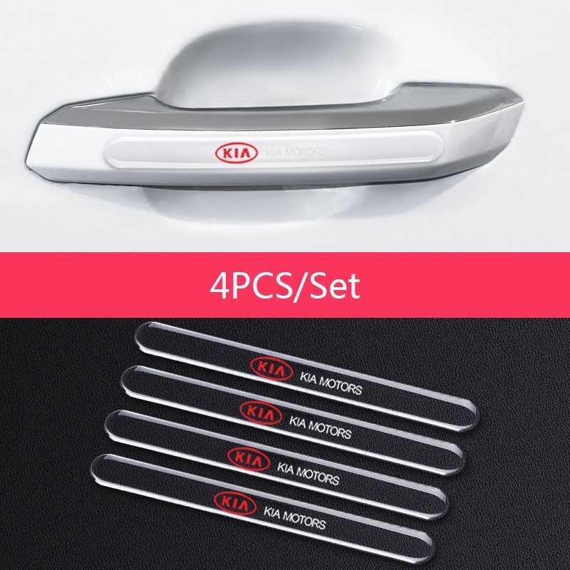 (Kia) Bộ 10 Miếng Dán Silicon Chống Xước Hõm Cửa, Tay Nắm Cửa và Gương Kia