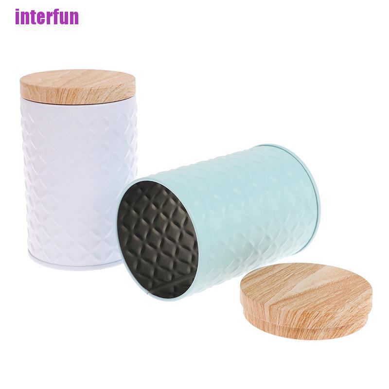 Hộp Thiếc Đựng Trà / Cà Phê / Trà Họa Tiết Vân Gỗ Sang Trọng