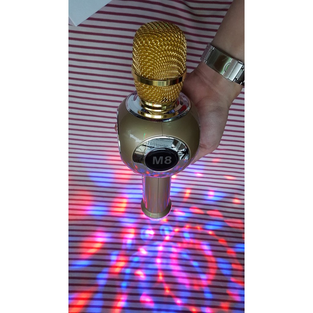 Micro Bluetooth Karaoke M8 - Có đèn led cực hay cực đẹp