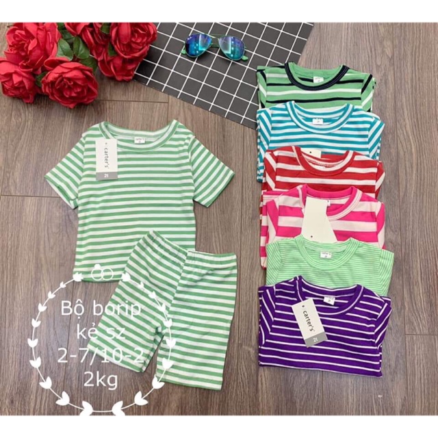 Set 4 bộ bozip kẻ sọc