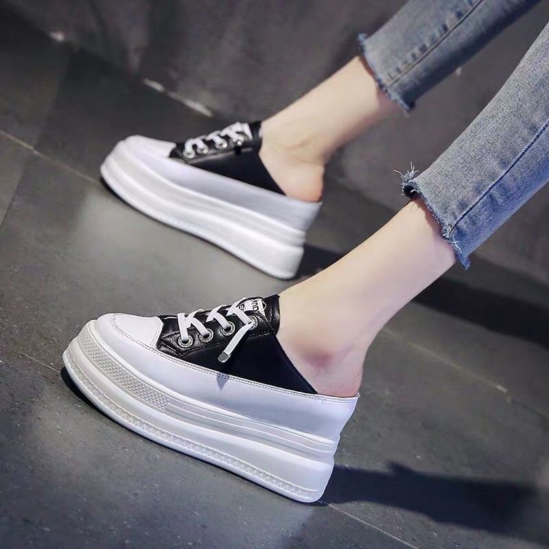 Giày sục thể thao độn đế 8cm Giày độn đế nữ êm đẹp
