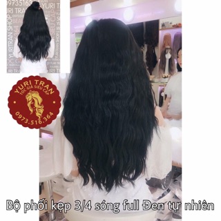 [Kẹp chữ U] Tóc giả chính hãng Yuritran (Kẹp chữ U sóng full ba màu)