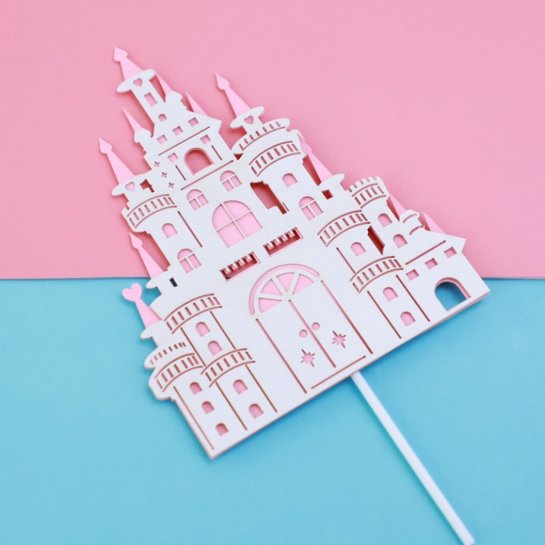 que cắm bánh lâu đài [FREESHIP] thẻ cắm bánh lâu đài giấy đẹp