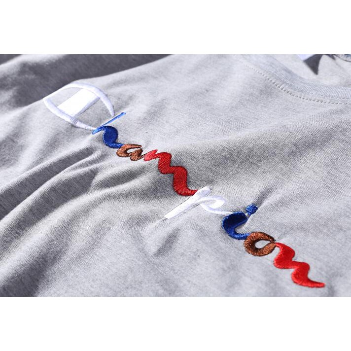 Áo thun tay ngắn thêu chữ Champion thời trang và trẻ trung cho nam | BigBuy360 - bigbuy360.vn