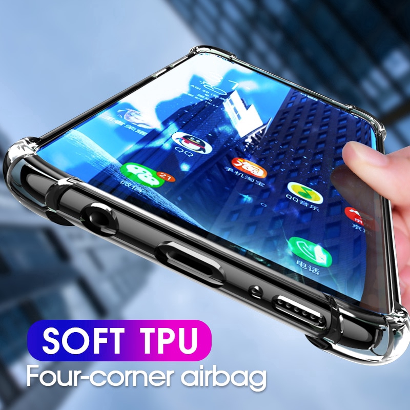 Ốp điện thoại nhựa TPU trong suốt cho Samsung A7 A8 Plus 2018 M10 M20 M30 A10 A30 A50 A70 A20 E A40 A2 Core