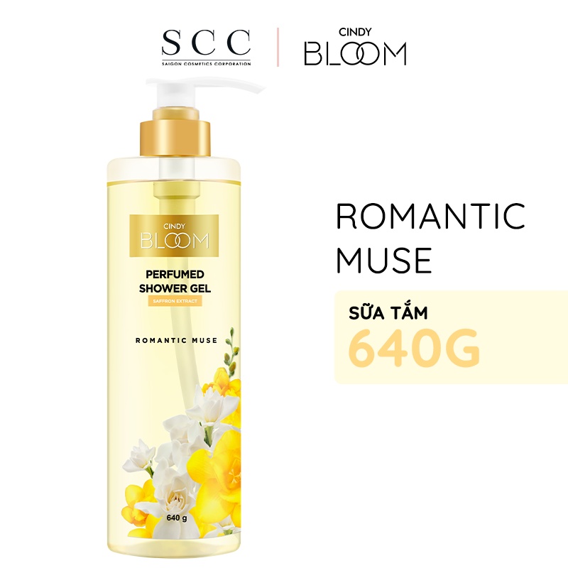 Combo 2 Sữa tắm nước hoa Cindy Bloom Romantic Muse hương quyến rũ lãng mạn 640g/chai