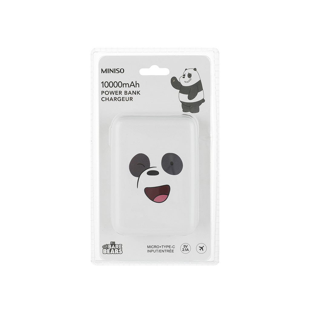 Pin Sạc Dự Phòng 10000mAh Miniso x We Bare Bears cục sạc dự phòng sạc dự phòng cute sạc dự phòng 10000mah