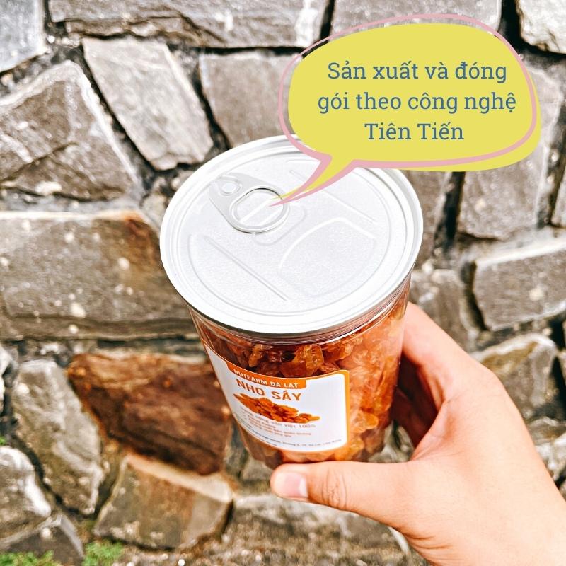 Nho khô sấy dẻo không đường chua ngọt tự nhiên 400gr NutiFarm trái cây sấy đặc sản đà lạt