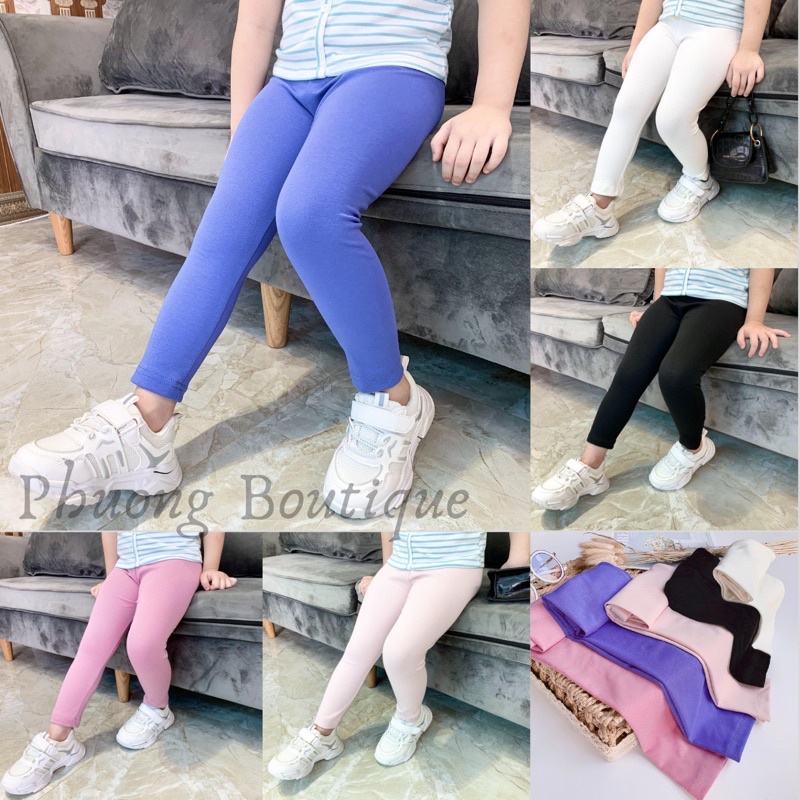 Quần legging dài bé gái chất zip từ 8-21kg Royalkids