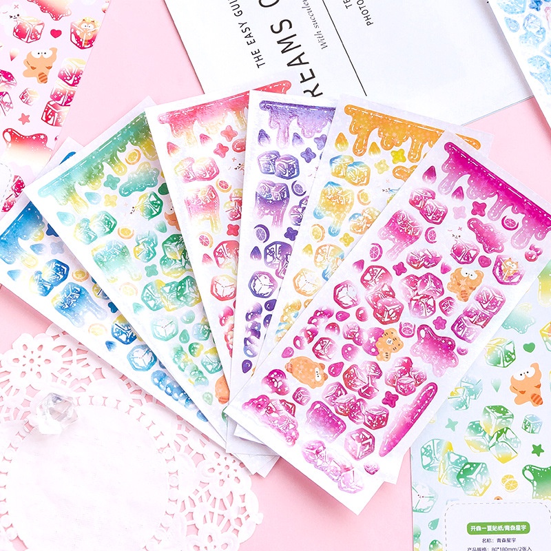 Bộ 2 Tấm Sticker Trang Trí Hình Viên Đá MOHAMM