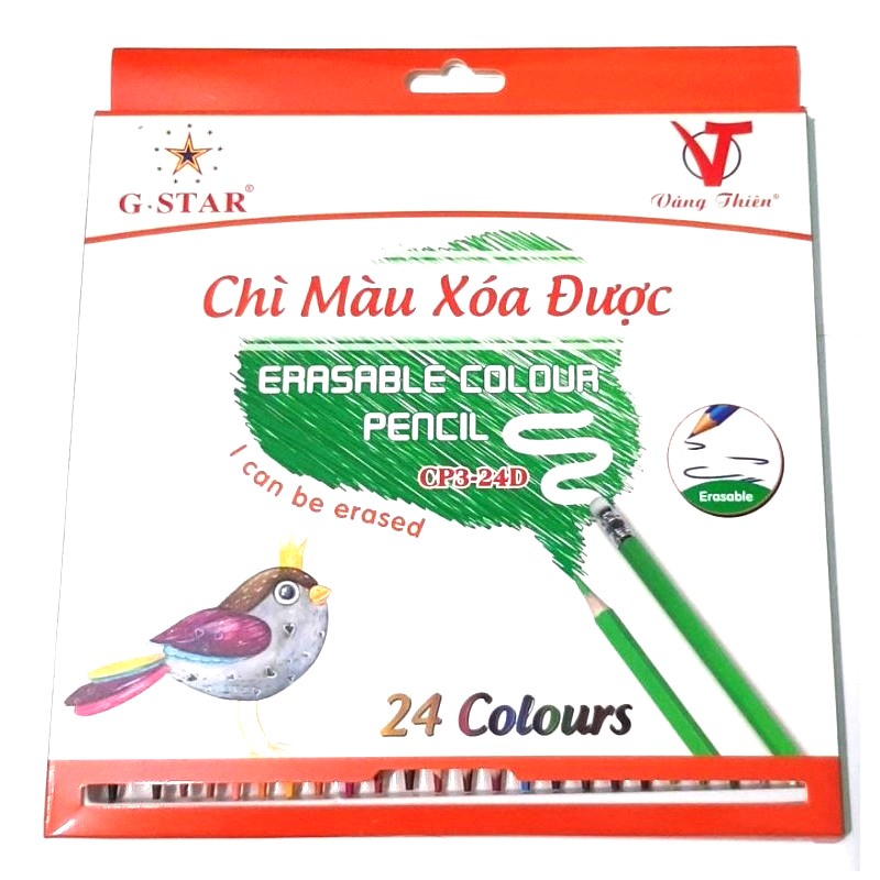 Hộp Bút Chì Màu Xoá Được Gstar CP3 12/18/24 màu