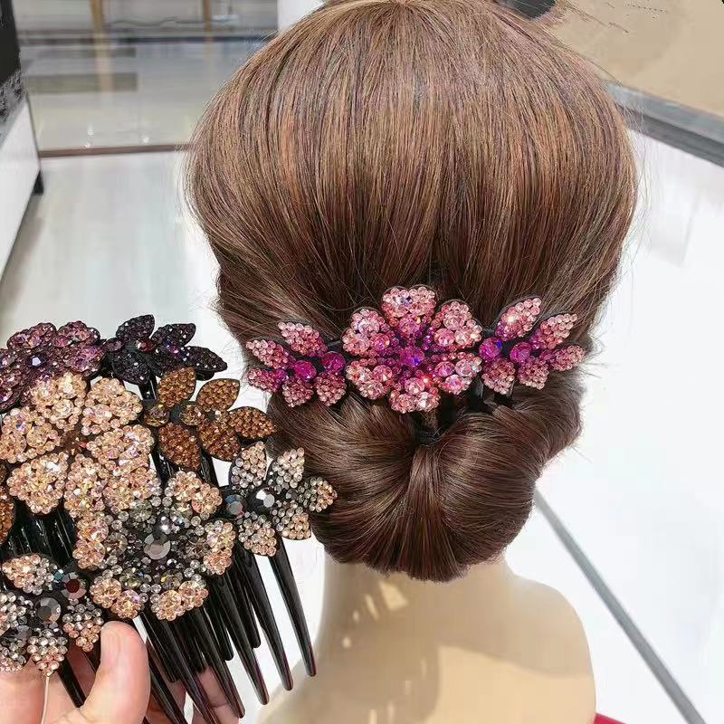 Trâm Cài Tóc Hình Hoa Đính Đá Thời Trang Cho Nữ