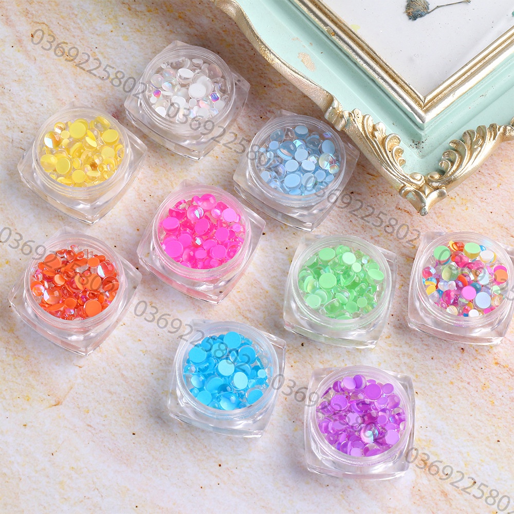 Đá pha lê giọt nước nhiều màu trang trí móng