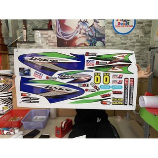 Tem rời Wave S 125 xanh đen