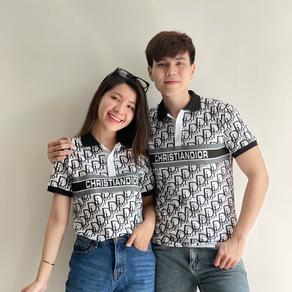 Áo thun nam nữ POLO  vải cá sấu cotton cao cấp ngắn tay in hoa vặn CAO CẤP - TT20 | BigBuy360 - bigbuy360.vn