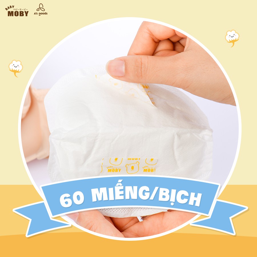 Miếng thấm sữa Moby Thái Lan (60 miếng/bịch)