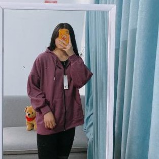 Áo khoác nỉ hoodie Zipper Korea Unisex - Jacket khóa kéo tay bồng form dáng rộng bigsize nam nữ ulzzang siêu đẹp | BigBuy360 - bigbuy360.vn