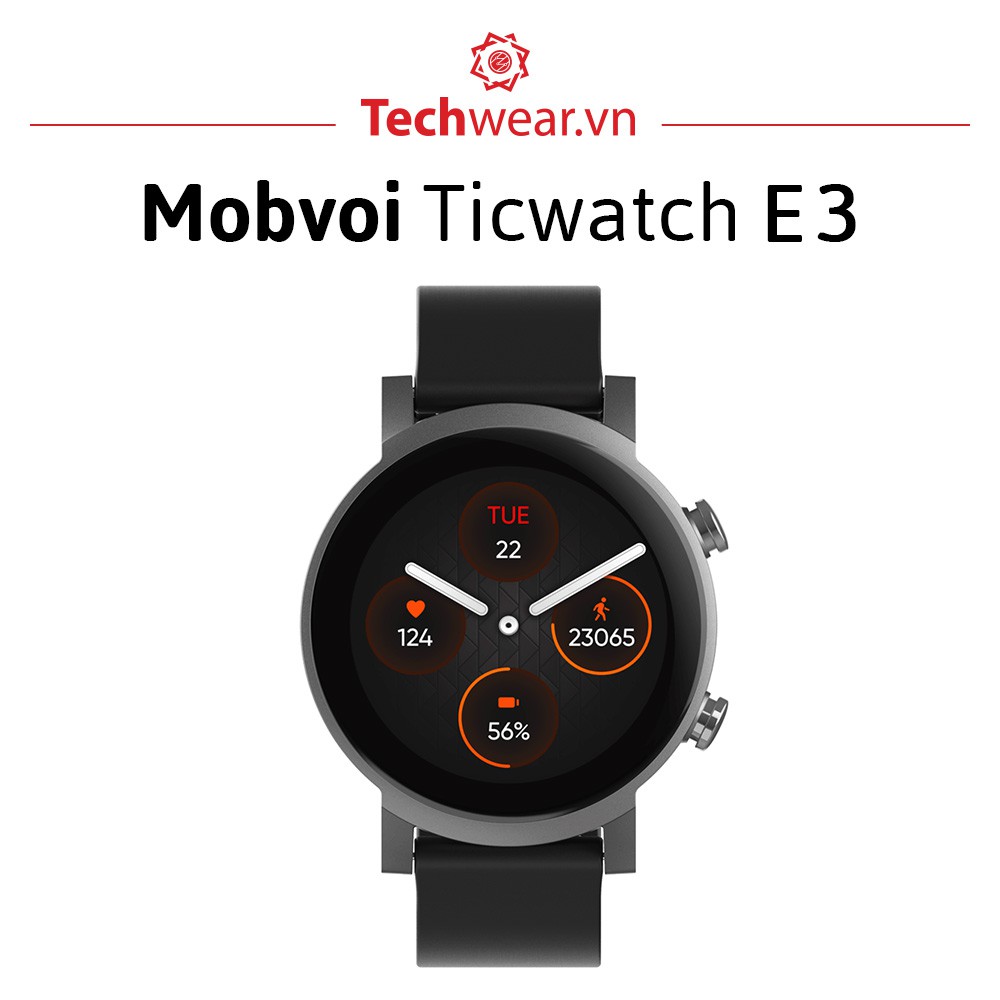 Đồng hồ thông minh Ticwatch E3 Snapdragon Wear 4100 quốc tế có Tiếng Việt | Hàng mới ch