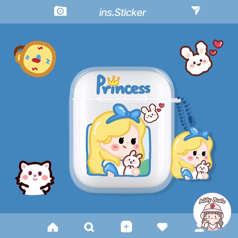 Vỏ Bảo Vệ Hộp Sạc Tai nghe không dây 1/2/pro Bằng TPU Mềm Họa Tiết Hoạt Hình Dễ Thương