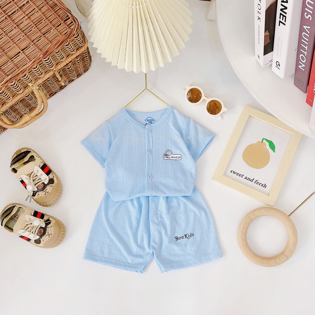 Bộ Cộc Tay Cài Khuy Giữa Cho Bé Sơ Sinh Từ 0-11kg Vải Thông Hơi Cao Cấp , Vải Mềm - Đẹp - Thấm Hút Mồ Hôi Tốt - 𝐁𝐎𝟏𝟖