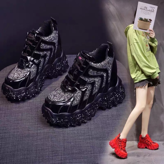 (ODER 5 ngày) Giày thể thao nữ độn đế 10cm