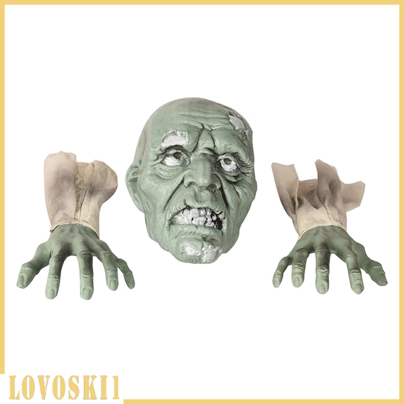 [LOVOSKI1]Horrible Lawn Zombie Decoration Garden Arms Ornament Realistic Spooky Statue