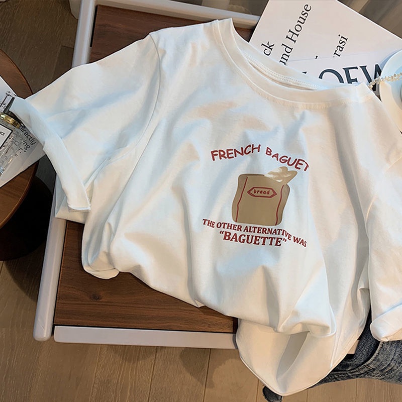 Áo Thun Tay Ngắn In Họa Tiết Dễ Thương Vui Nhộn Thời Trang Mùa Hè Cho Nữ