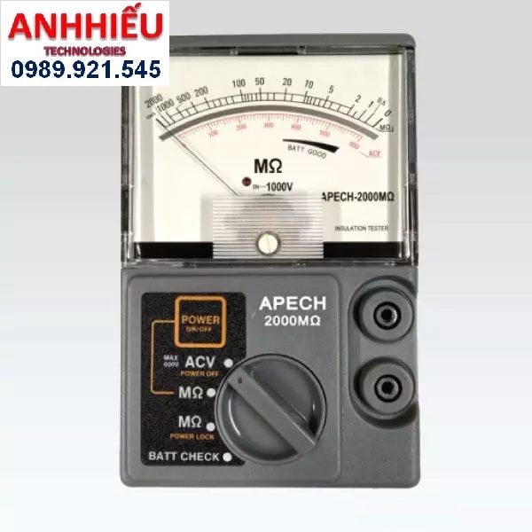 Apech 1000 đồng hồ đo Megomet Apech 1000 đồng hồ đo điện trở cách điện