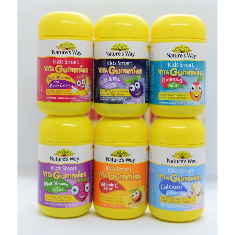 Kẹo Gôm Vita Gummies Nature’s Way ( Úc ) bổ sung vitamin cho bé - 60 viên