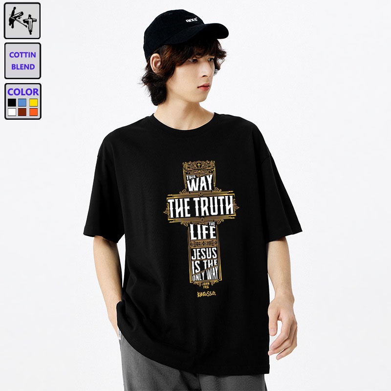 Áo thun KT KT6053 tay ngắn in hình câu kinh Thánh size M-8XL cho nam nữ