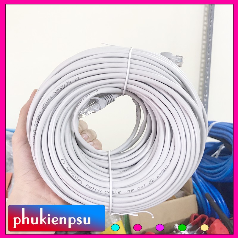 DÂY CÁP MẠNG LAN DÀI TỪ 20 ĐẾN 50 MÉT NHIỀU ĐỘ DÀI KHÁC NHAU ĐÃ BẤM SẴN