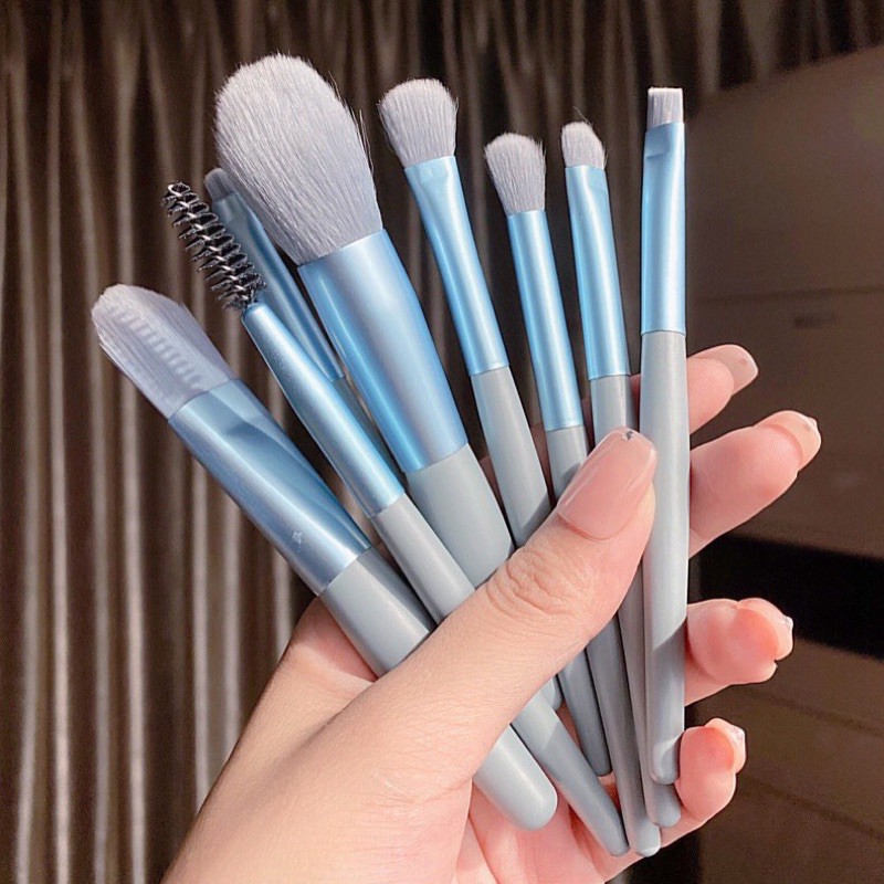 Bộ Cọ Trang Điểm 8 Cây  Bộ Cọ Trang Điểm Chuyên Nghiệp Kèm Túi