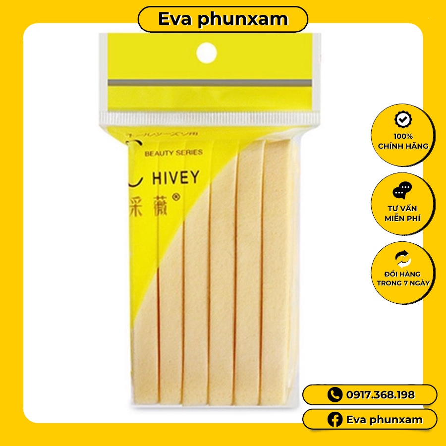 Bọt biển - Bông nở rửa mặt Chivey  12 miếng / Miếng mút rửa mặt bọt biển dạng nén gói 12  miếng loại 1