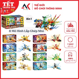 [512 CHI TIẾT] Bộ Đồ Chơi Lắp Ráp Mô Hình Ninja Rồng Sấm Sét Cho Bé Kèm Nhân Vật Ninjago Dragon