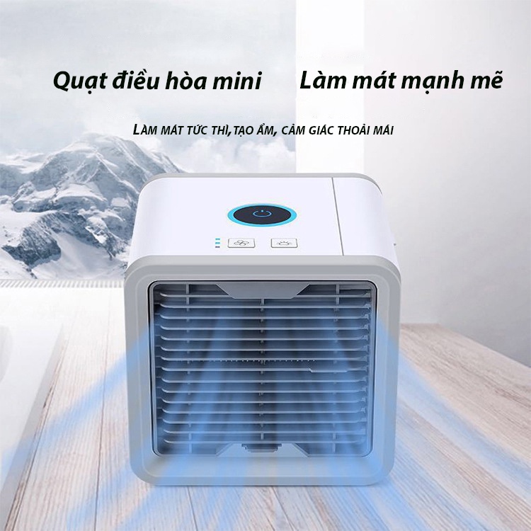 Quạt điều hòa hơi nước mini, quạt đa điều hòa để bàn,quạt điều hoàn mini có khay chứa đá làm mát