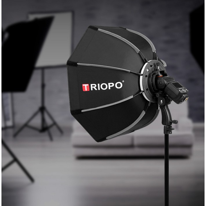 Softbox bát giác Triopo KS65 cho đèn flash speedlite Quick