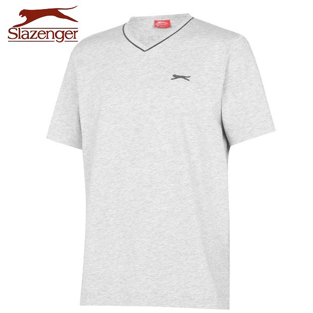 Áo thun nam cổ tim Slazenger V Neck (màu Grey Marl) - Hàng size UK