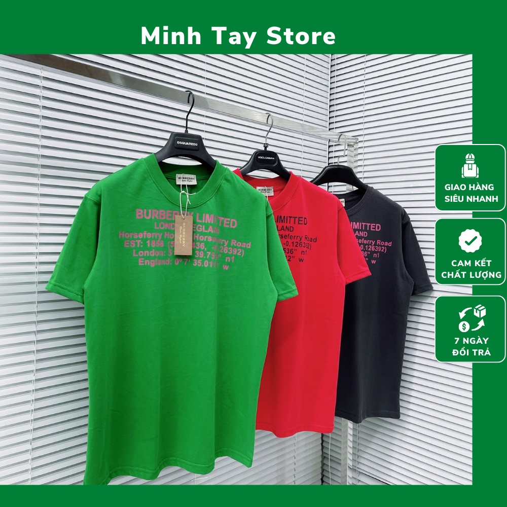 Áo Phông Nam BBR Họa Tiết Chữ In Trước Ngực Trẻ Trung . Áo Thun Nam Nữ BBR Chất Cotton Thoáng Mát - MINH TÂY STORE