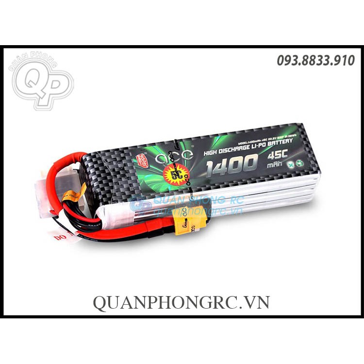 Pin ACE GENS 1400mAh 6S 45C 22.2V LiPo Battery XT60