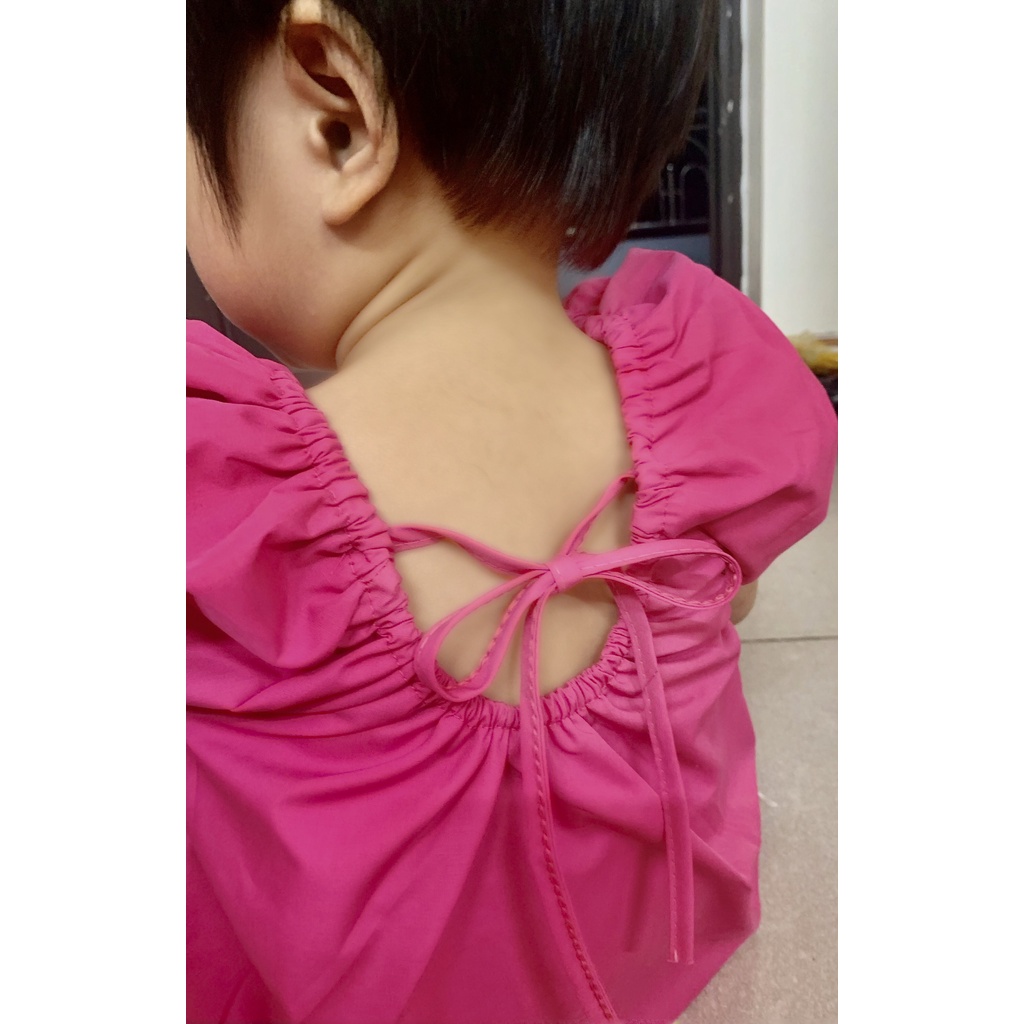 💦NHẬP MÃ KIDSFREE giảm 15K💦 Váy cho bé gái, Đầm bé gái - Đầm, váy tay bồng khoét lưng cho bé gái siêu hot mùa hè 2022