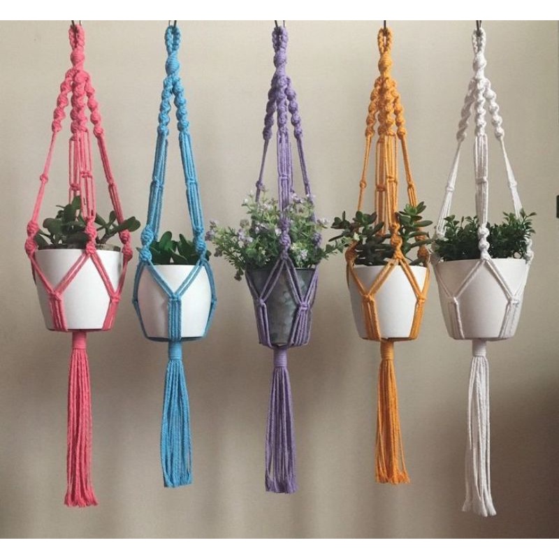 Treo Cây Tết - Dây Treo Chậu Cây Macrame  - Trang Trí Sân Vườn, Decor Phòng, Hiên Nhà - Hải Tặc Art Shop