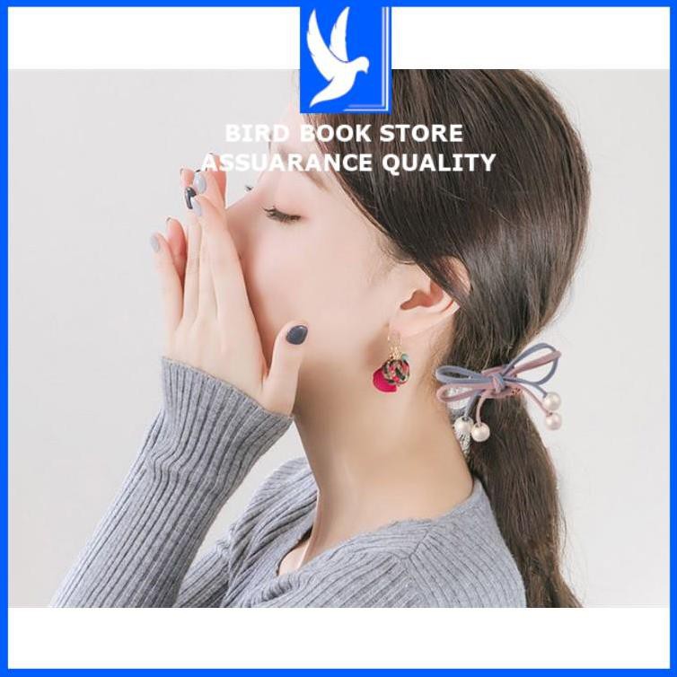 Combo dây thun cột tóc 12 chiếc phong cách nhẹ nhàng Hàn Quốc Bird Book
